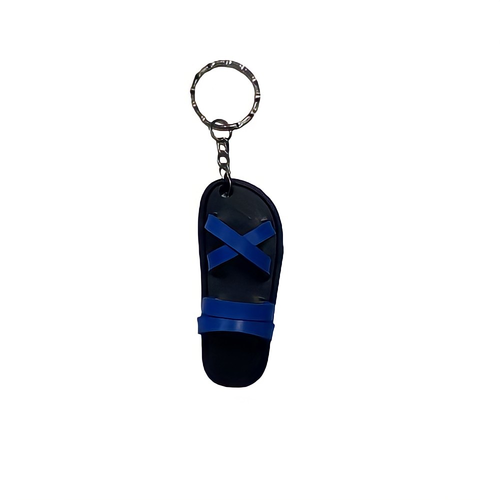 Handmade Recycled Tire Mini Sandal Keychain – Classic Black MK003