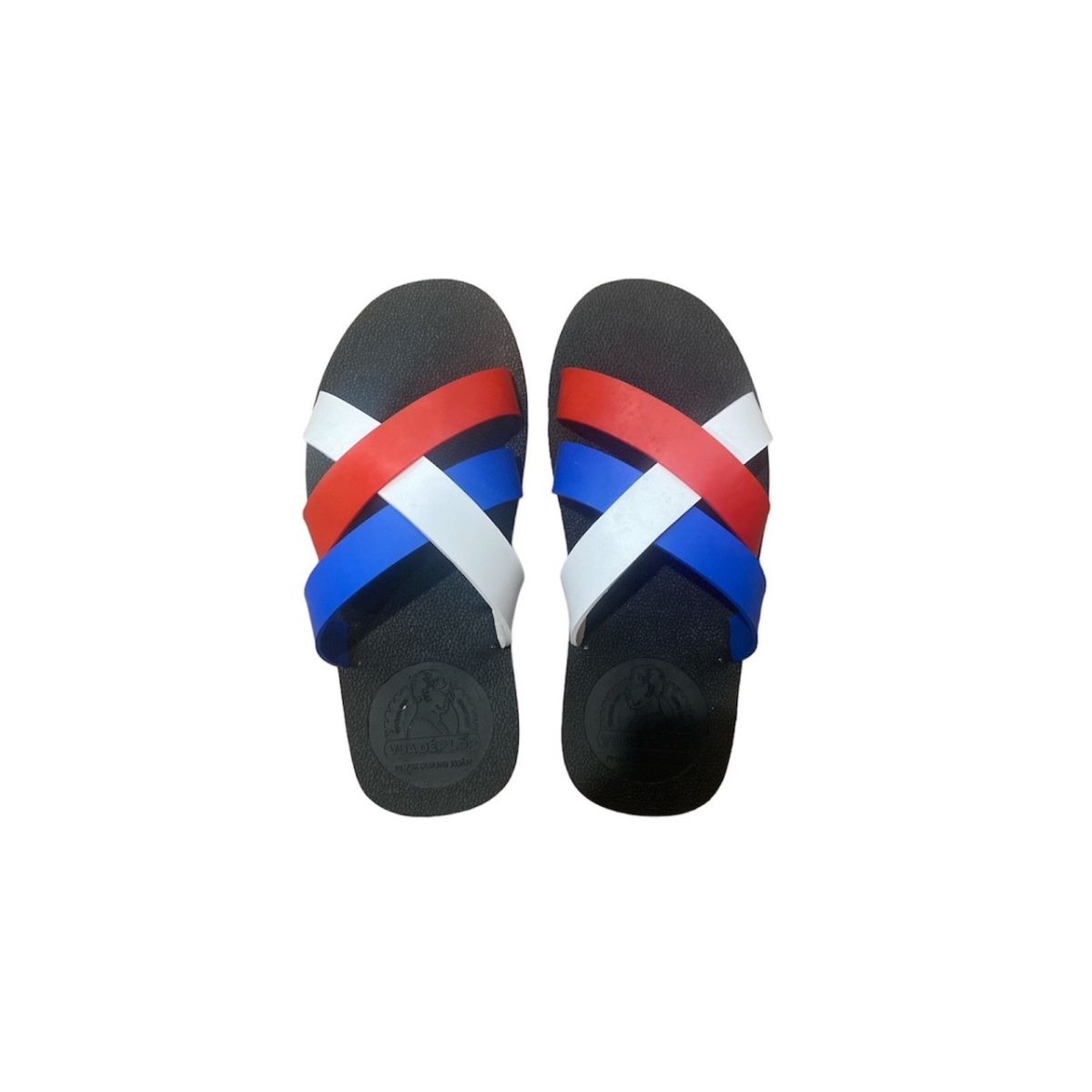 Vietnam Tire Sandals – Handmade Cross Strap Sandals from Recycled Tires TDX | Red White Blue 1