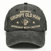 Product Grumpy Old Man Approach With Caution Washed Hat