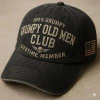 Product Grumpy Old Men Club Lifetime Member Hat - Custom Embroidered Cotton Cap