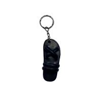 Product Handmade Recycled Tire Mini Sandal Keychain – Classic Black MK004